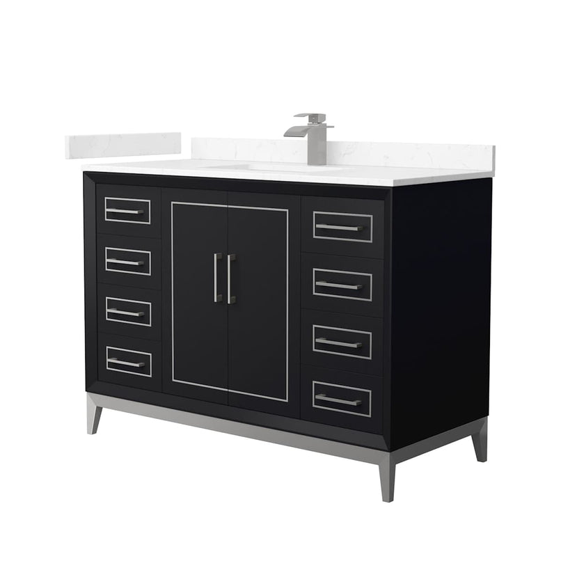 Marlena 48" Free Standing Single Basin Vanity Set with Cabinet and Cultured Marble Vanity Top - image 1