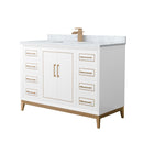 Marlena 48" Free Standing Single Basin Vanity Set with Cabinet and Marble Vanity Top - image 1