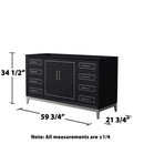 Marlena 60" Single Free Standing Vanity Cabinet Only - Less Vanity Top - image 5