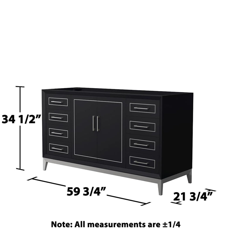 Marlena 60" Single Free Standing Vanity Cabinet Only - Less Vanity Top - image 5