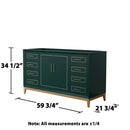 Marlena 60" Single Free Standing Vanity Cabinet Only - Less Vanity Top - image 14