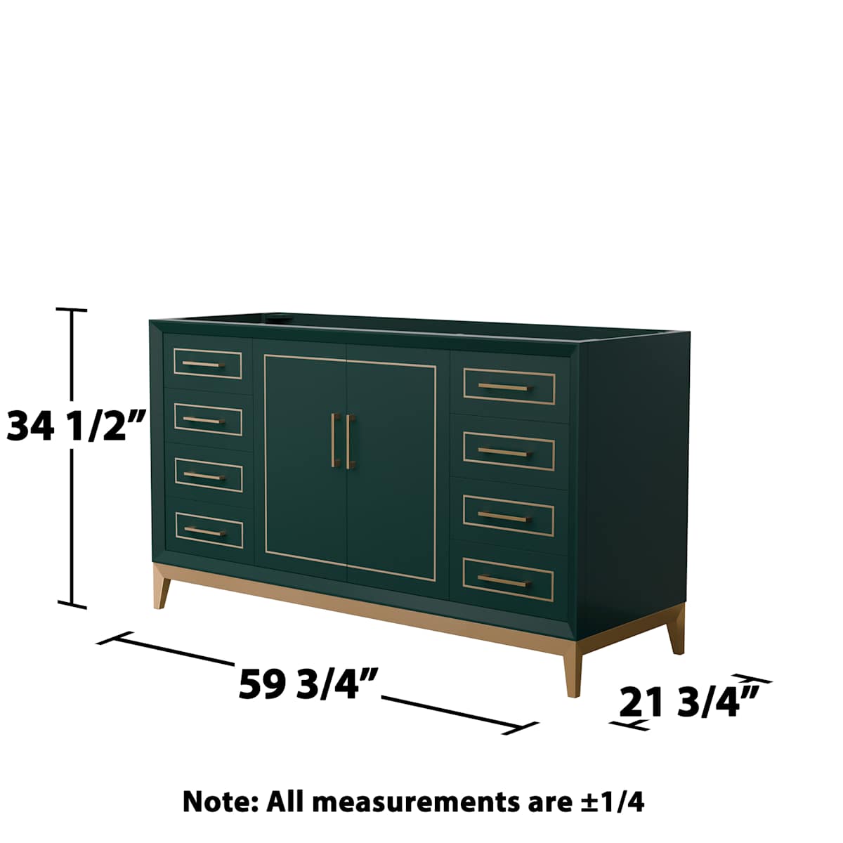 Marlena 60" Single Free Standing Vanity Cabinet Only - Less Vanity Top - image 14