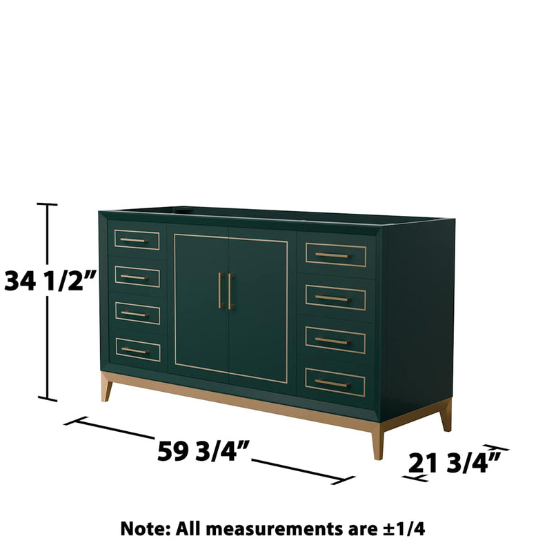 Marlena 60" Single Free Standing Vanity Cabinet Only - Less Vanity Top - image 14