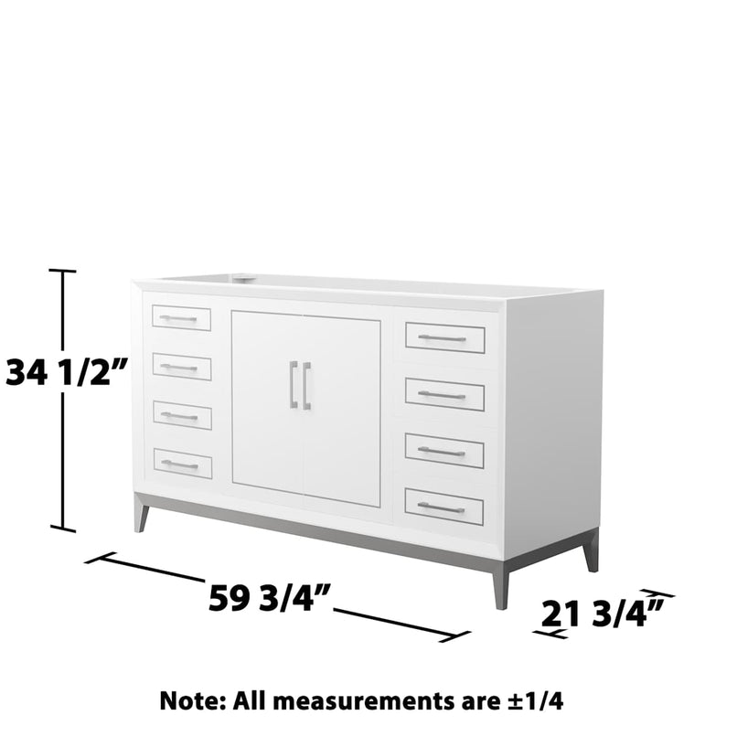 Marlena 60" Single Free Standing Vanity Cabinet Only - Less Vanity Top - image 18