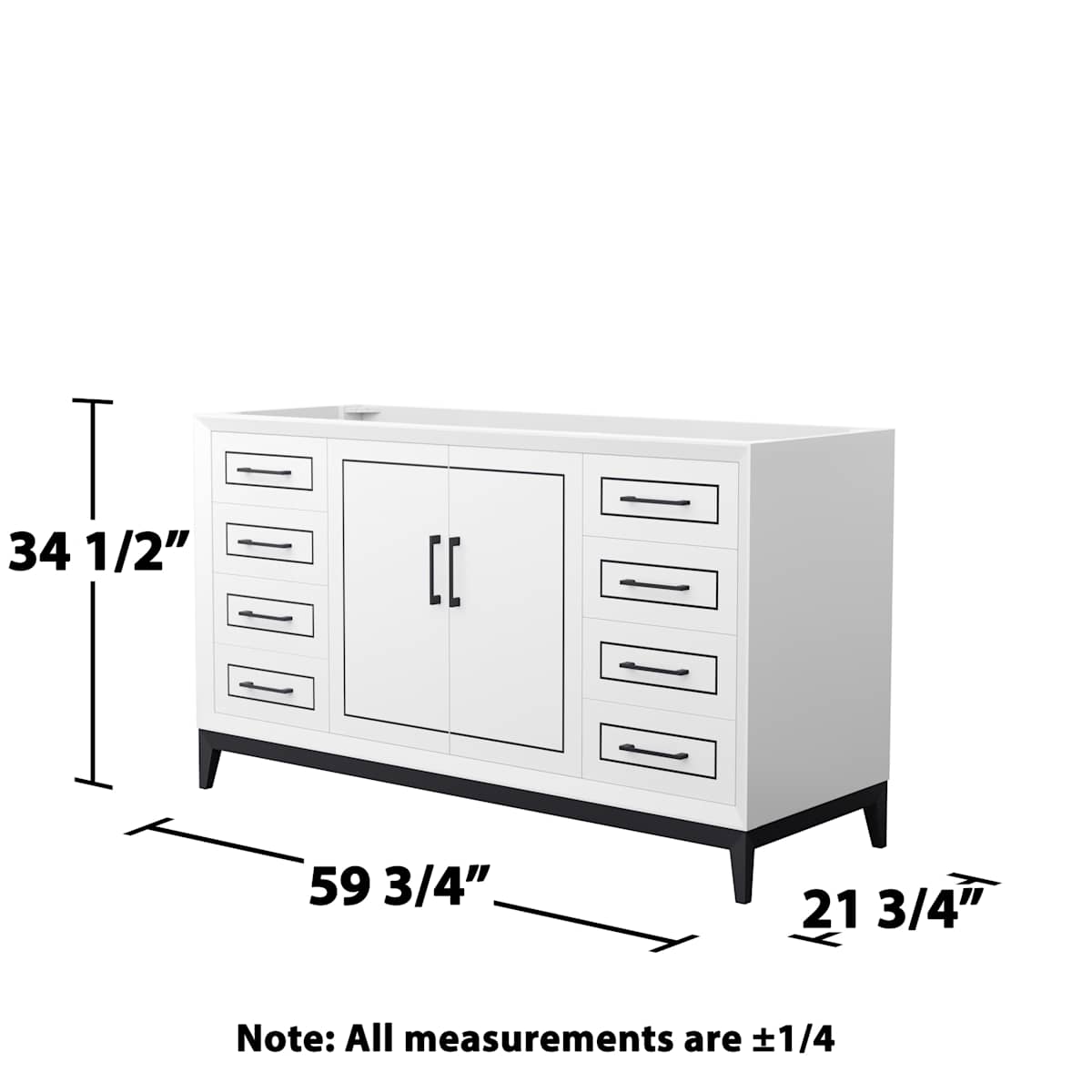 Marlena 60" Single Free Standing Vanity Cabinet Only - Less Vanity Top - image 20