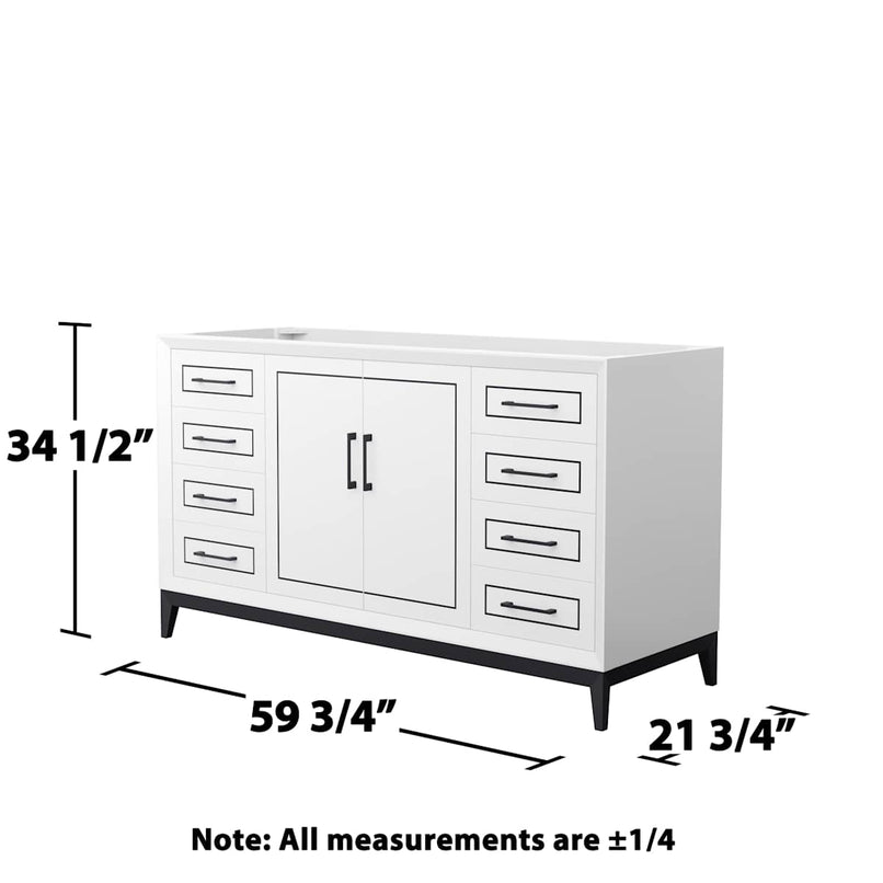 Marlena 60" Single Free Standing Vanity Cabinet Only - Less Vanity Top - image 20