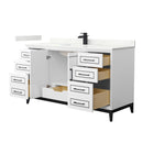 Marlena 60" Free Standing Single Basin Vanity Set with Cabinet and Quartz Vanity Top - image 13