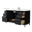 Marlena 60" Free Standing Single Basin Vanity Set with Cabinet and Quartz Vanity Top - image 18