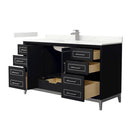 Marlena 60" Free Standing Single Basin Vanity Set with Cabinet and Quartz Vanity Top - image 19