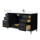 Marlena 60" Free Standing Single Basin Vanity Set with Cabinet and Cultured Marble Vanity Top - image 2