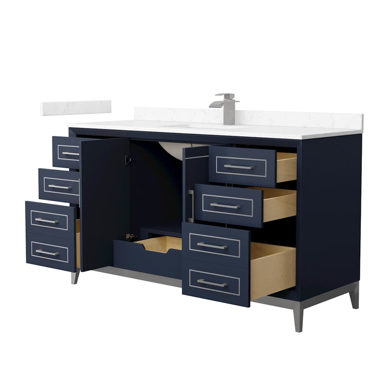 Marlena 60" Free Standing Single Basin Vanity Set with Cabinet and Cultured Marble Vanity Top - image 18