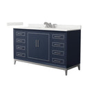 Marlena 60" Free Standing Single Basin Vanity Set with Cabinet and Quartz Vanity Top - image 1