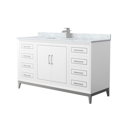 Marlena 60" Free Standing Single Basin Vanity Set with Cabinet and Marble Vanity Top - image 1