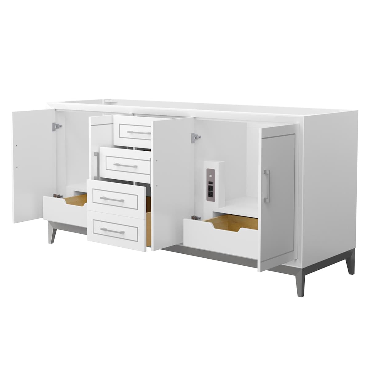 Marlena 72" Double Free Standing Vanity Cabinet Only - Less Vanity Top