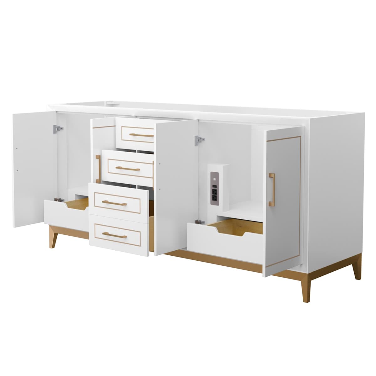 Marlena 72" Double Free Standing Vanity Cabinet Only - Less Vanity Top