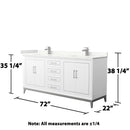 Marlena 72" Free Standing Double Basin Vanity Set with Cabinet and Quartz Vanity Top - image 7