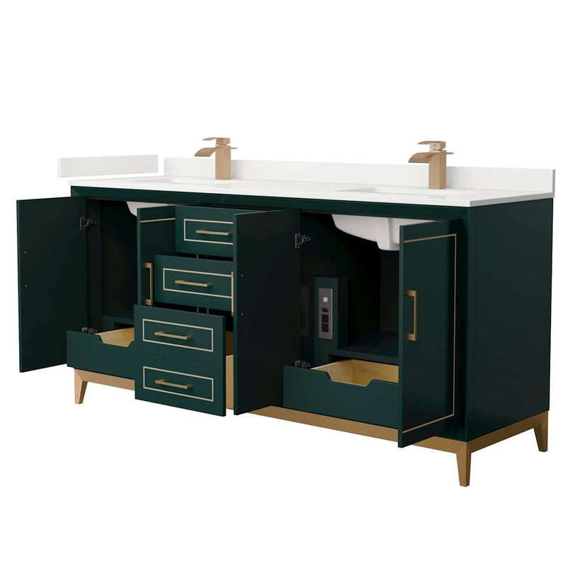 Marlena 72" Free Standing Double Basin Vanity Set with Cabinet and Quartz Vanity Top - image 19