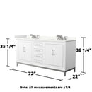 Marlena 72" Free Standing Double Basin Vanity Set with Cabinet and Quartz Vanity Top - image 7