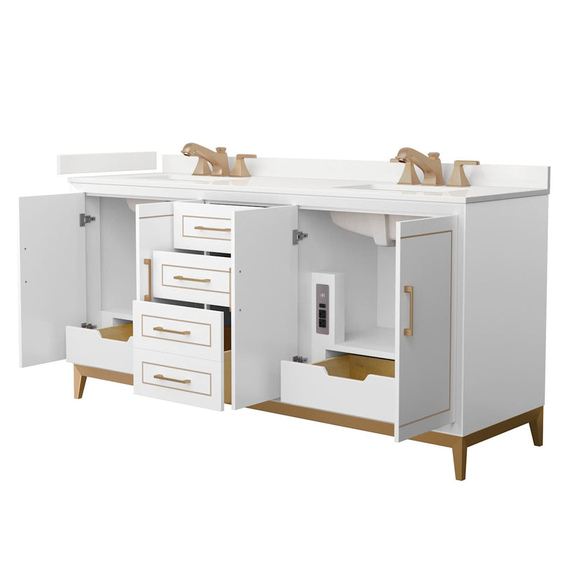 Marlena 72" Free Standing Double Basin Vanity Set with Cabinet and Quartz Vanity Top - image 13