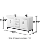 Marlena 72" Free Standing Double Basin Vanity Set with Cabinet and Cultured Marble Vanity Top - image 7