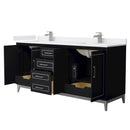 Marlena 72" Free Standing Double Basin Vanity Set with Cabinet and Cultured Marble Vanity Top - image 9