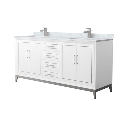 Marlena 72" Free Standing Double Basin Vanity Set with Cabinet and Marble Vanity Top - image 1