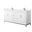 Marlena 72" Free Standing Double Basin Vanity Set with Cabinet and Cultured Marble Vanity Top - image 1