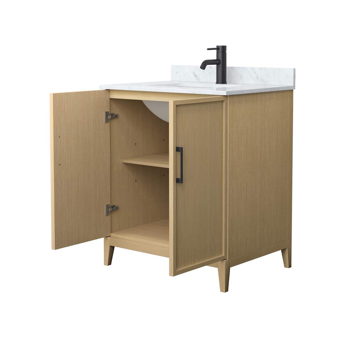 Elan 30" Free Standing Single Basin Vanity Set with Cabinet and Marble Vanity Top
