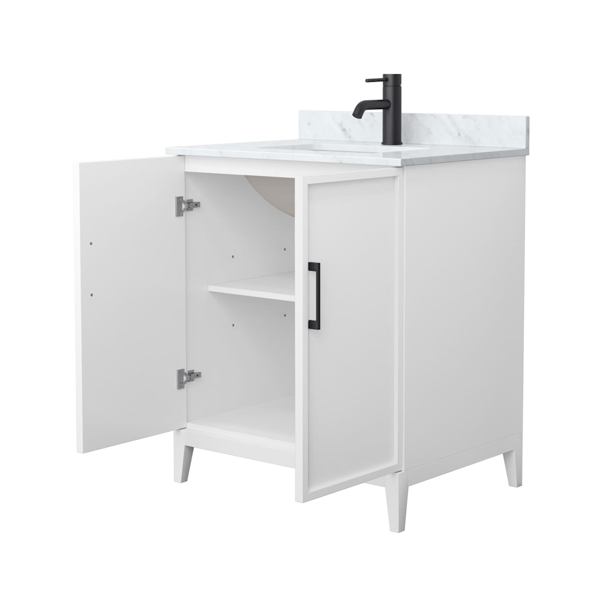 Elan 30" Free Standing Single Basin Vanity Set with Cabinet and Marble Vanity Top