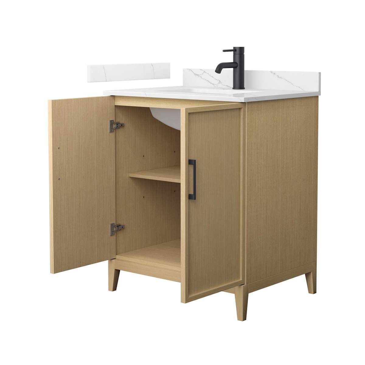 Elan 30" Free Standing Single Basin Vanity Set with Cabinet and Quartz Vanity Top
