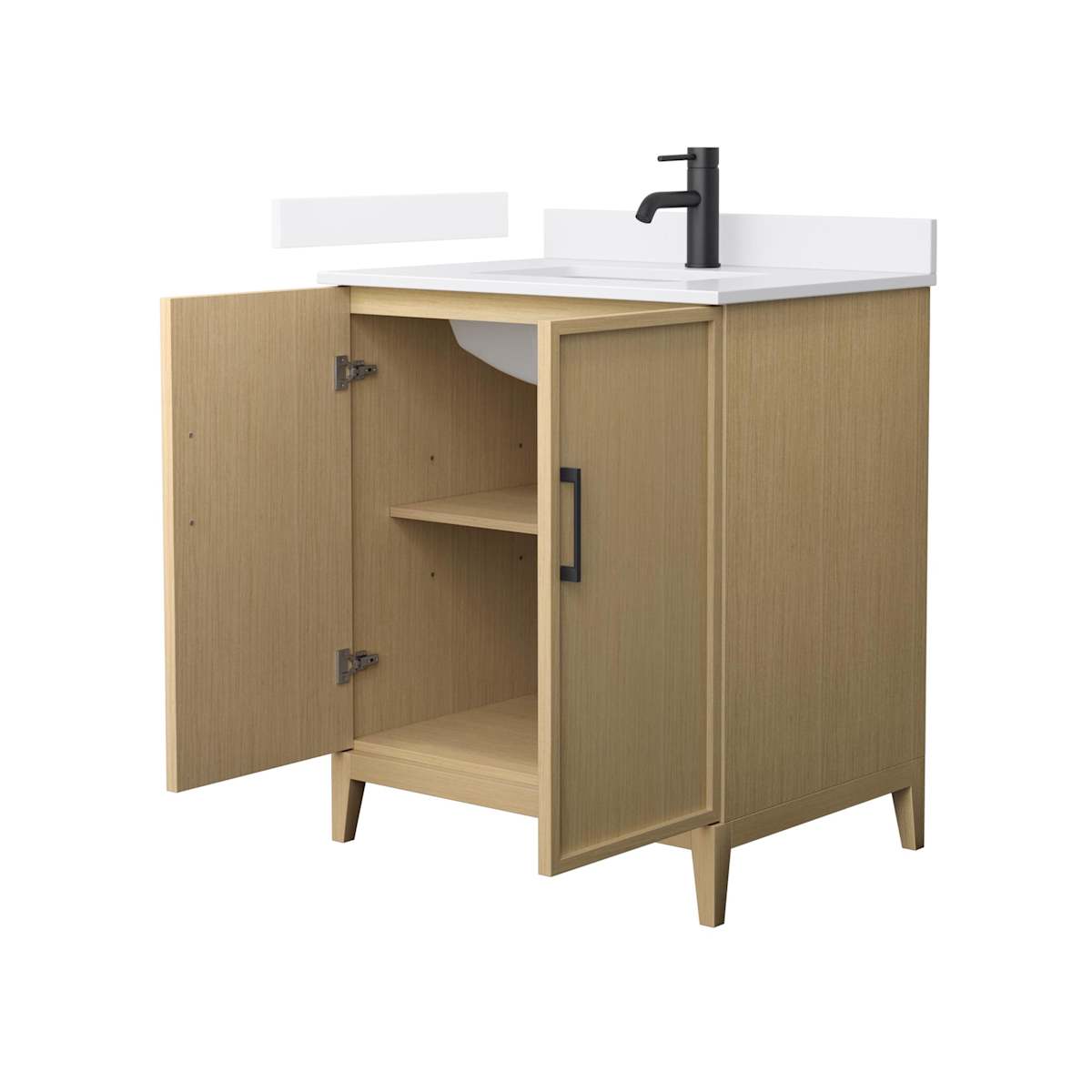 Elan 30" Free Standing Single Basin Vanity Set with Cabinet and Quartz Vanity Top