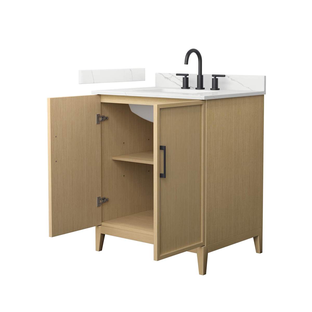 Elan 30" Free Standing Single Basin Vanity Set with Cabinet and Quartz Vanity Top