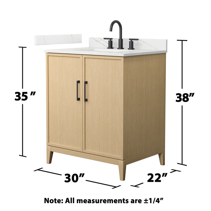 Elan 30" Free Standing Single Basin Vanity Set with Cabinet and Quartz Vanity Top - image 4