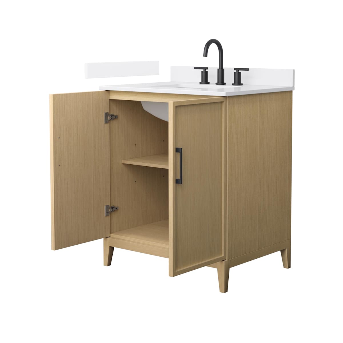 Elan 30" Free Standing Single Basin Vanity Set with Cabinet and Quartz Vanity Top - image 6