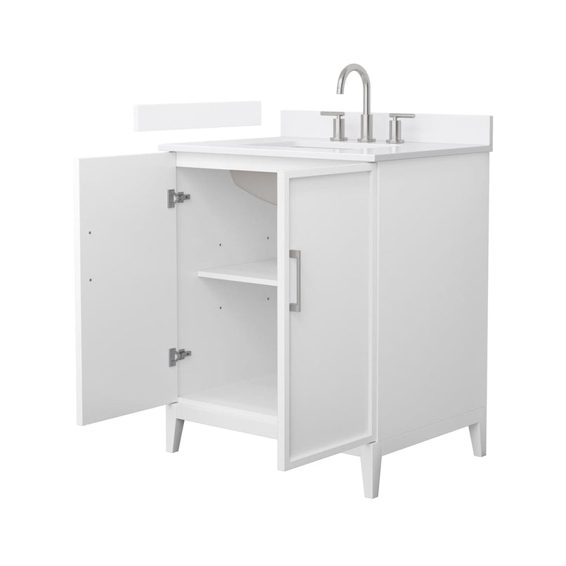 Elan 30" Free Standing Single Basin Vanity Set with Cabinet and Quartz Vanity Top - image 8