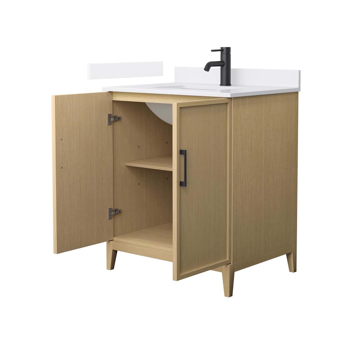 Elan 30" Free Standing Single Basin Vanity Set with Cabinet and Cultured Marble Vanity Top