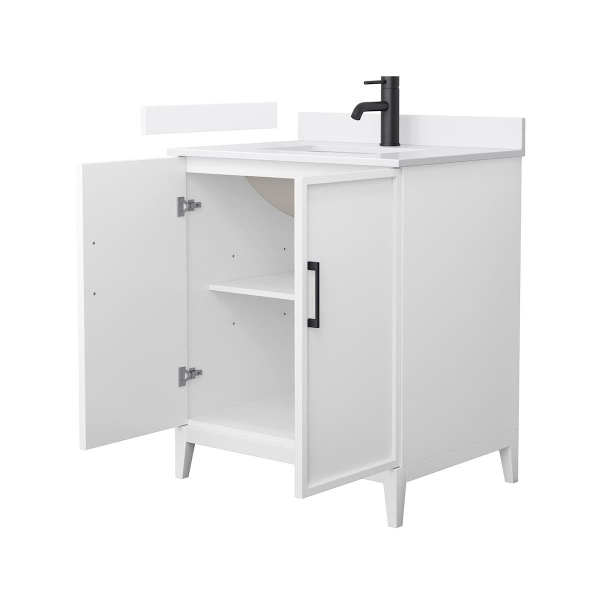 Elan 30" Free Standing Single Basin Vanity Set with Cabinet and Cultured Marble Vanity Top