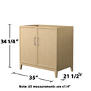 Elan 35" Single Free Standing Vanity Cabinet Only - Less Vanity Top - image 6