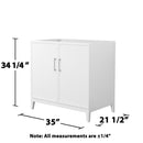 Elan 35" Single Free Standing Vanity Cabinet Only - Less Vanity Top - image 10