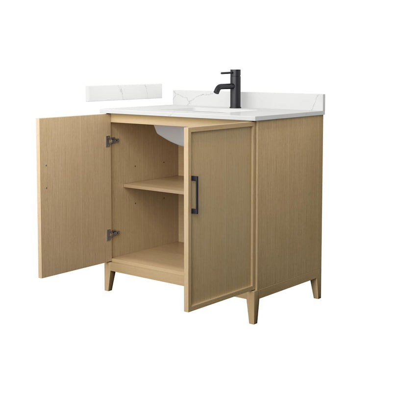 Elan 36" Free Standing Single Basin Vanity Set with Cabinet and Quartz Vanity Top - image 2