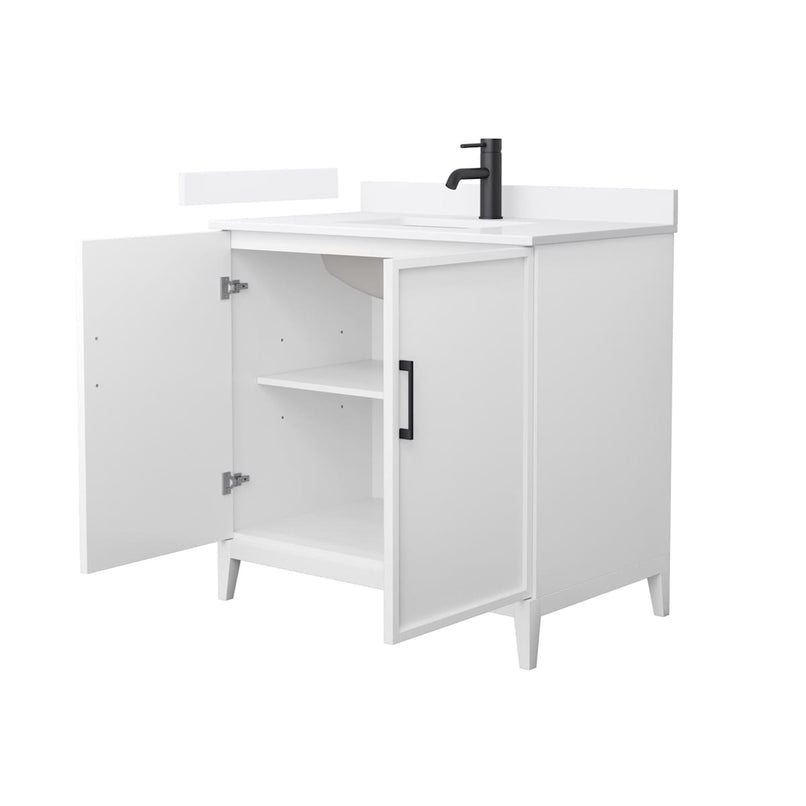 Elan 36" Free Standing Single Basin Vanity Set with Cabinet and Quartz Vanity Top - image 10