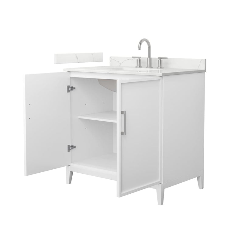 Elan 36" Free Standing Single Basin Vanity Set with Cabinet and Quartz Vanity Top - image 9