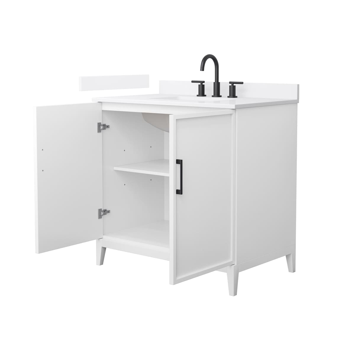 Elan 36" Free Standing Single Basin Vanity Set with Cabinet and Quartz Vanity Top