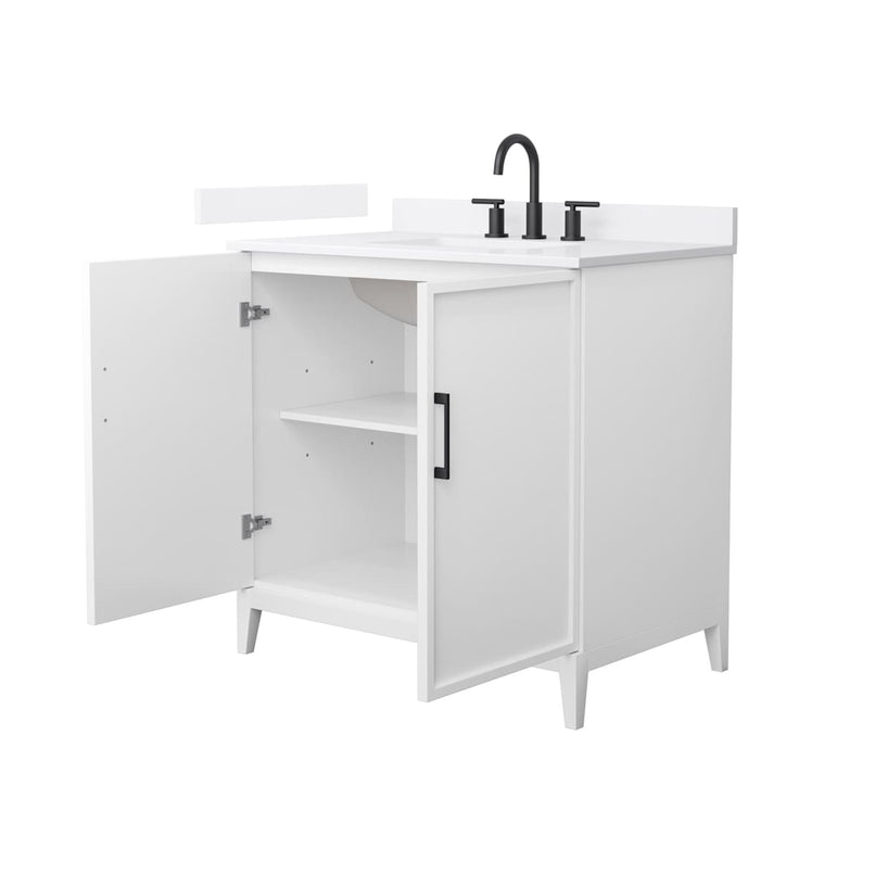 Elan 36" Free Standing Single Basin Vanity Set with Cabinet and Quartz Vanity Top - image 10