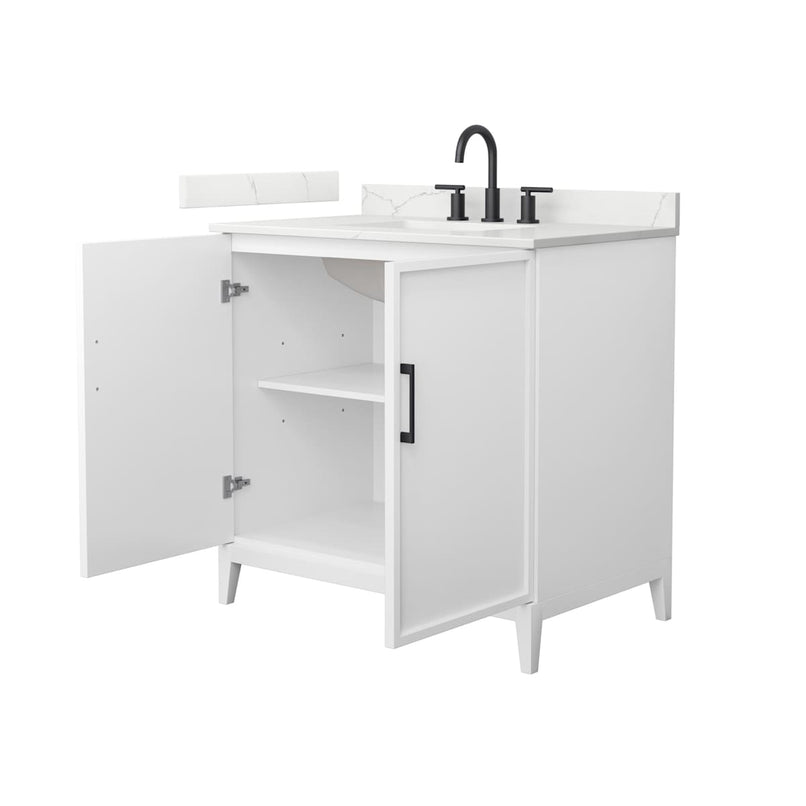 Elan 36" Free Standing Single Basin Vanity Set with Cabinet and Quartz Vanity Top - image 11