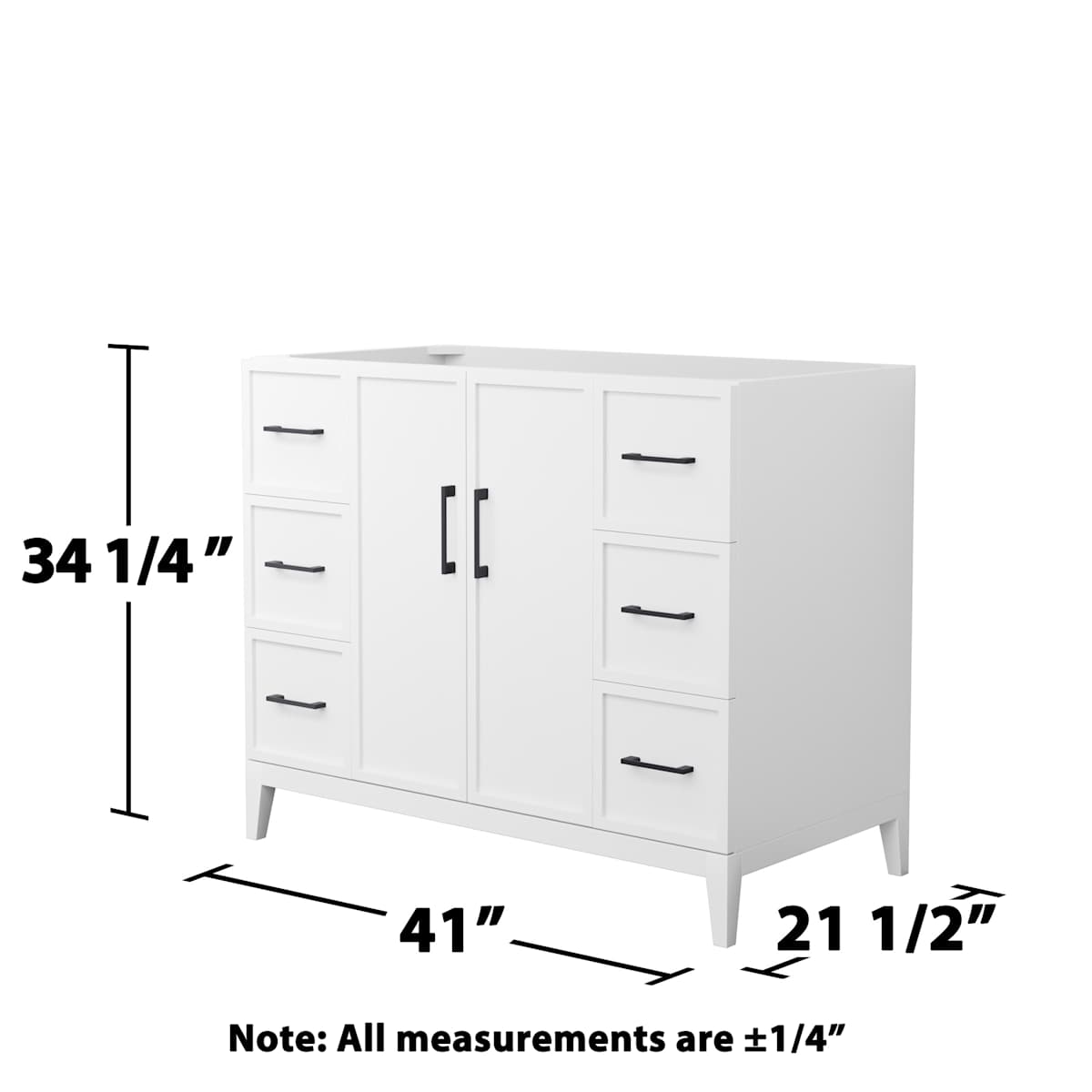 Elan 42" Single Free Standing Vanity Cabinet Only - Less Vanity Top