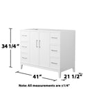 Elan 42" Single Free Standing Vanity Cabinet Only - Less Vanity Top - image 10
