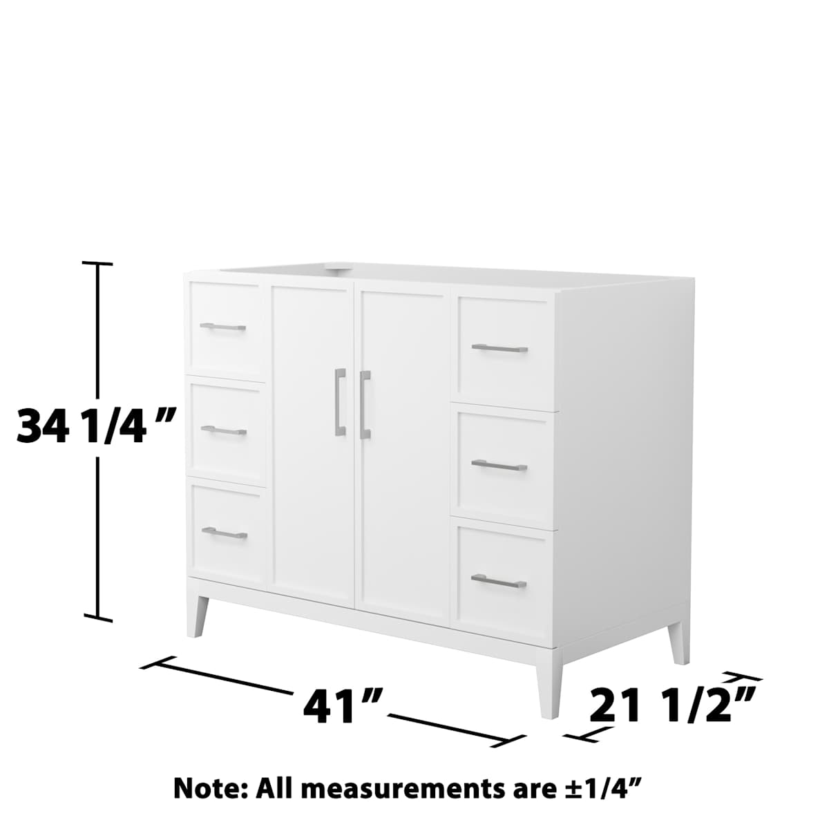 Elan 42" Single Free Standing Vanity Cabinet Only - Less Vanity Top
