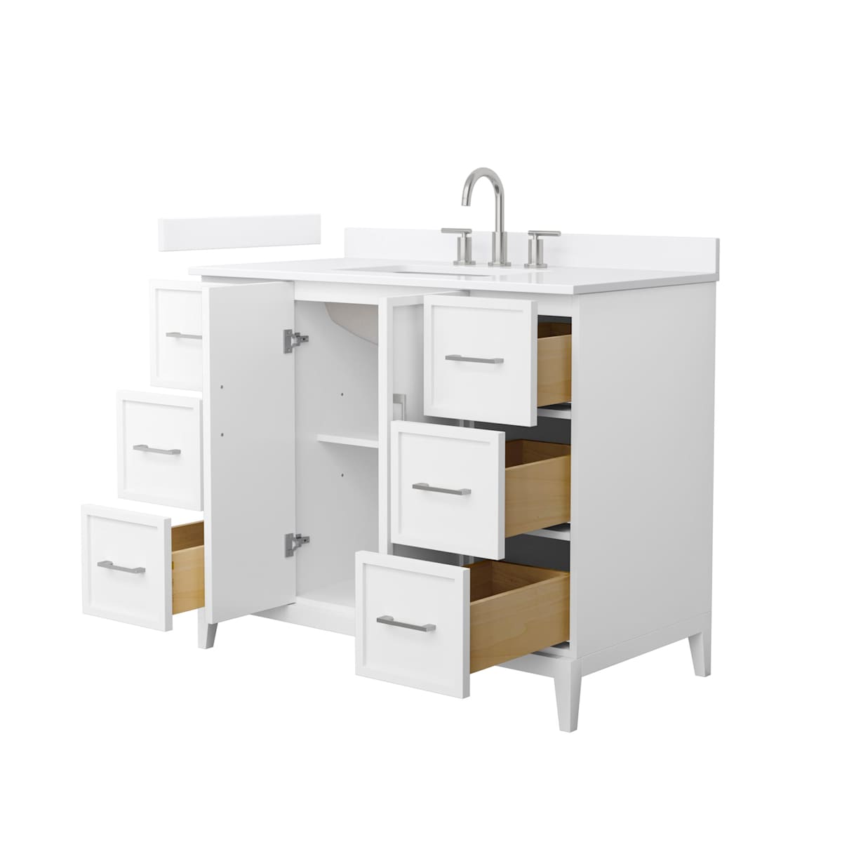 Elan 42" Free Standing Single Basin Vanity Set with Cabinet and Quartz Vanity Top - image 8