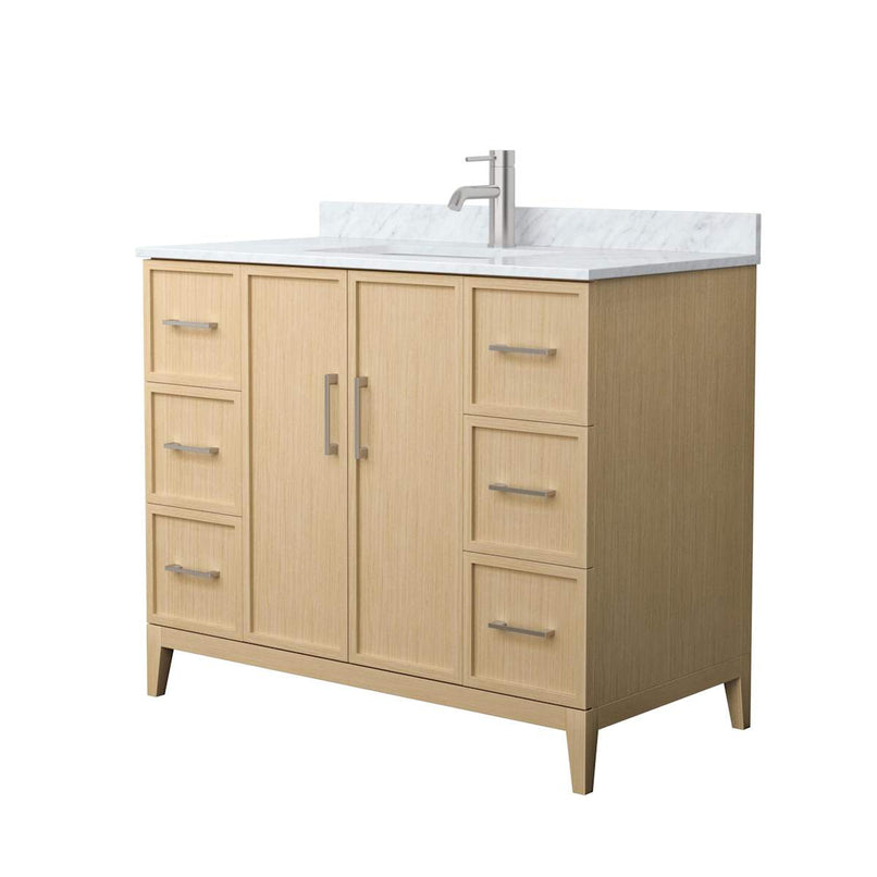 Elan 42" Free Standing Single Basin Vanity Set with Cabinet and Marble Vanity Top - image 1
